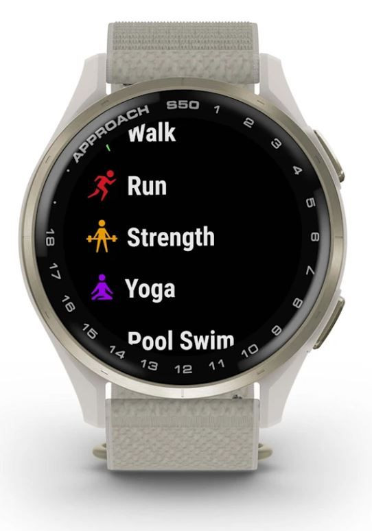 Garmin Approach® S50 Elfenbein/Cremegold Garmin-S50-Elfenbein