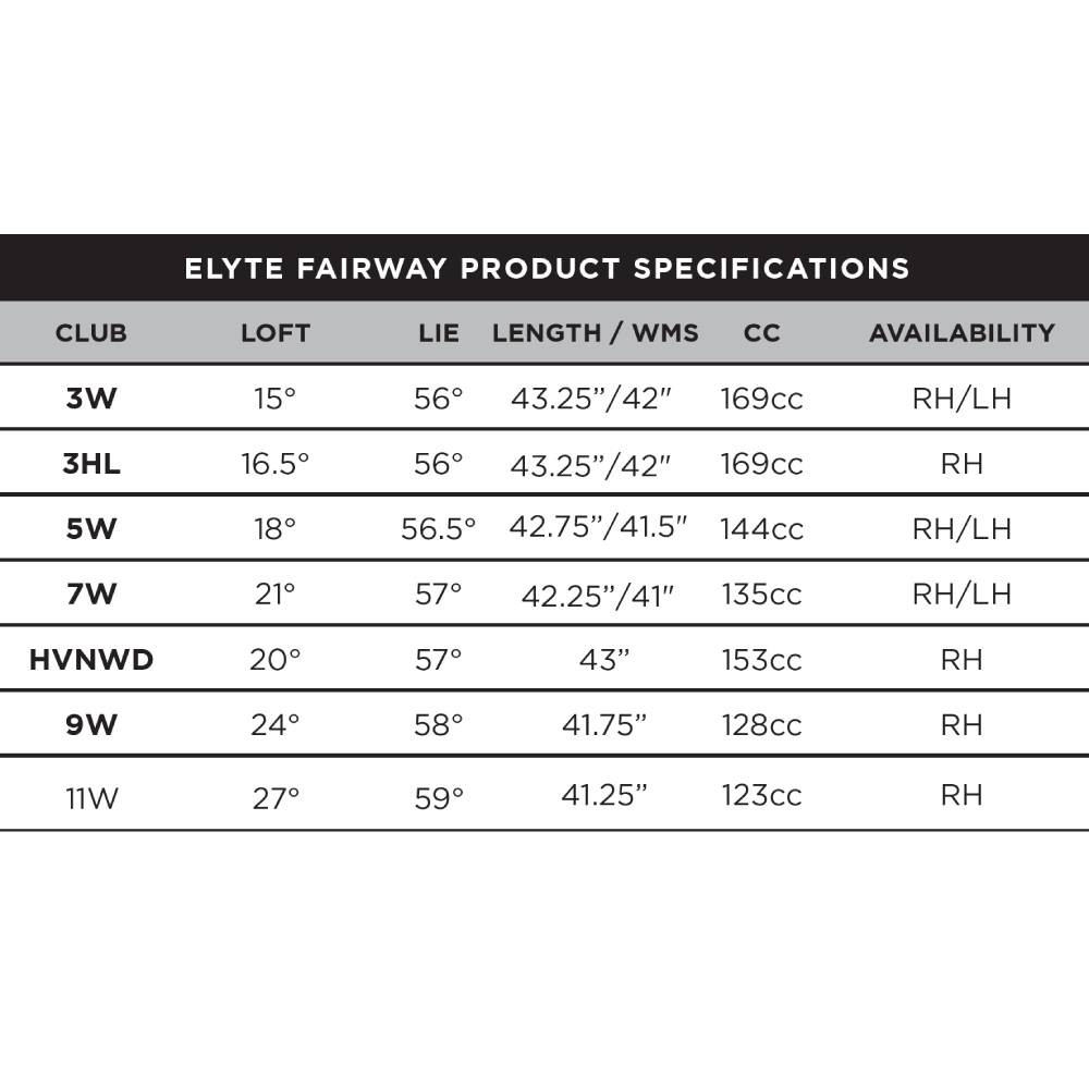 Callaway Elyte Fairway Wood CA-Elyte-FWY-RH-24°-Sen