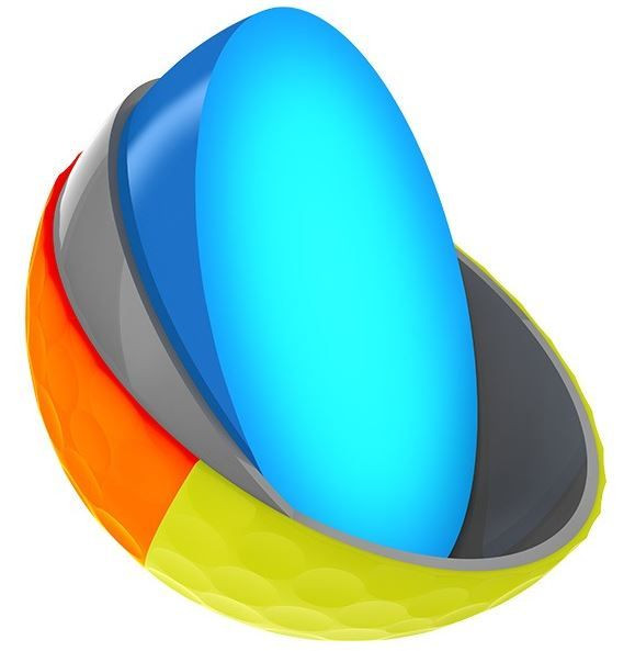 Srixon Q-Star Tour Divide - Orange-Gelb 10345403