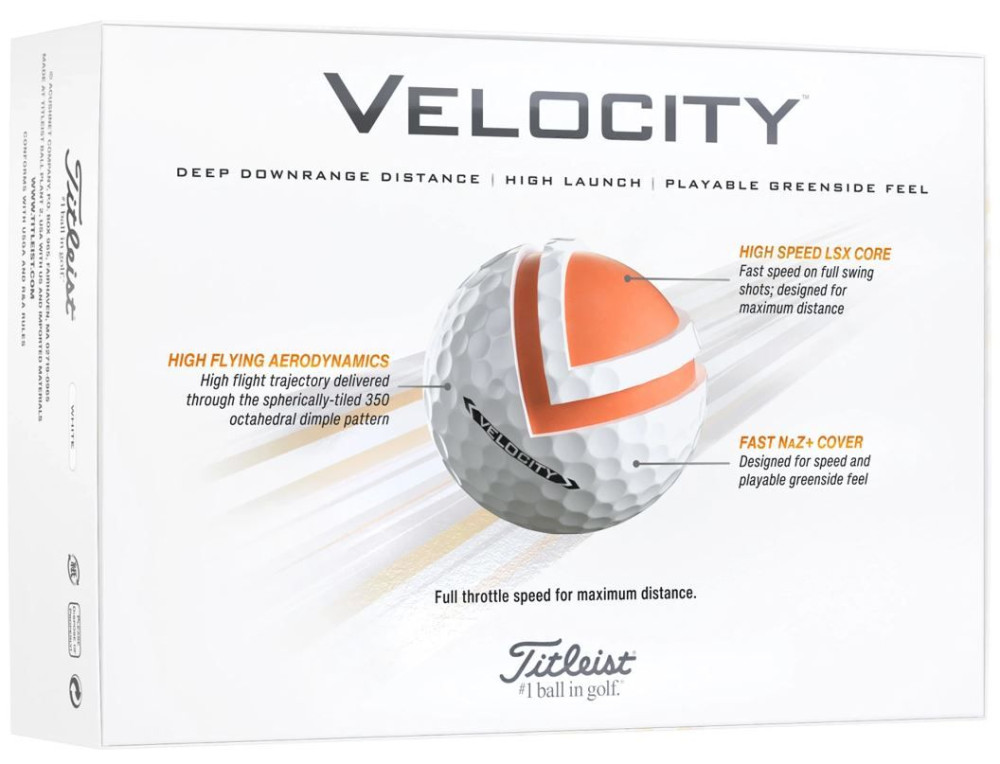 Titleist Velocity - weiss Titleist-Velocity-white