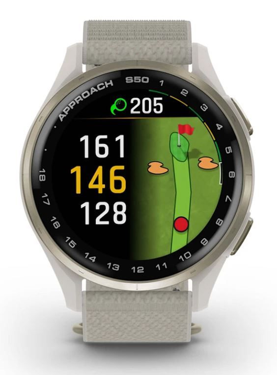 Garmin Approach® S50 Elfenbein/Cremegold Garmin-S50-Elfenbein