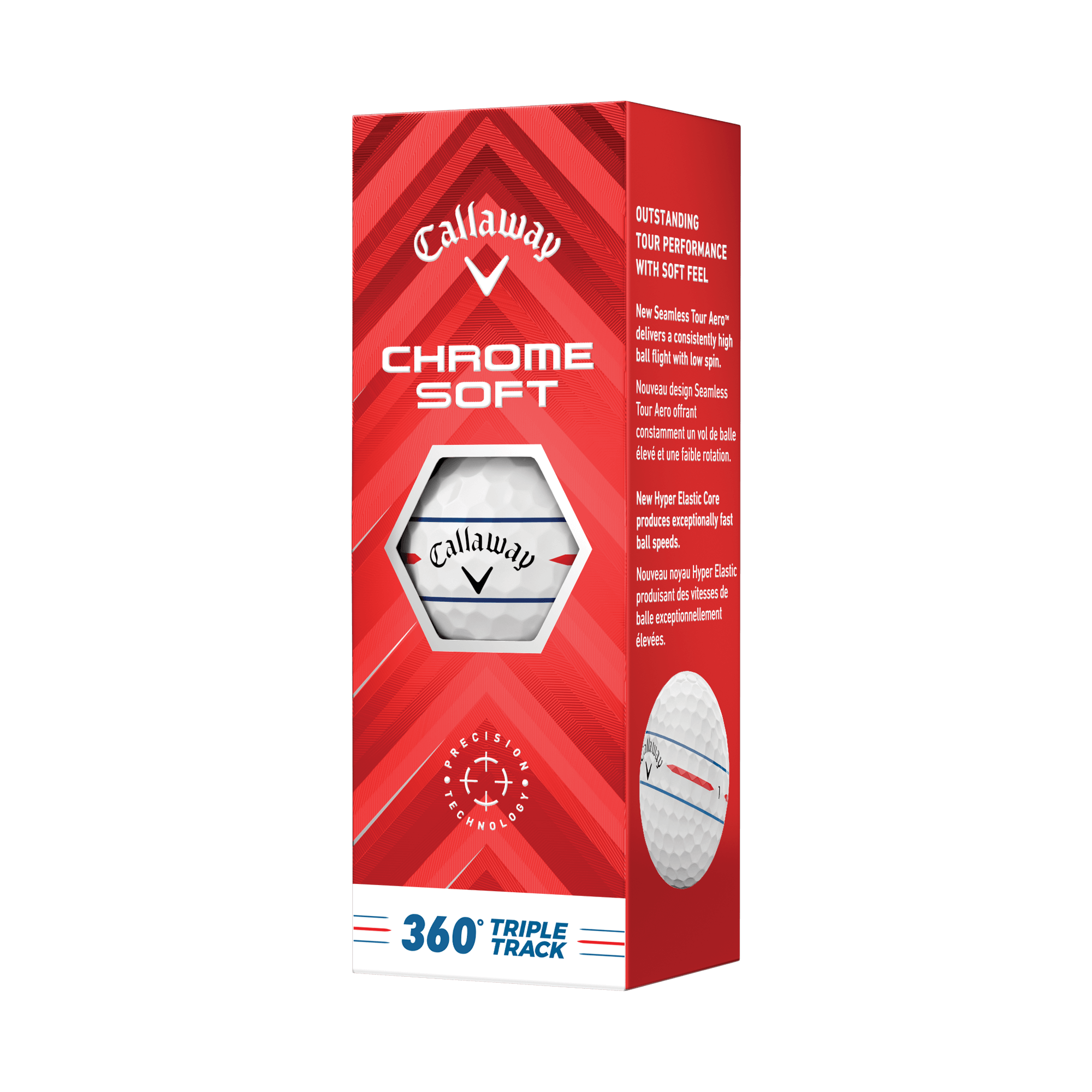 Chrome Soft 360 Triple Track Golfbälle balls-chrome-soft-360-triple-track_white