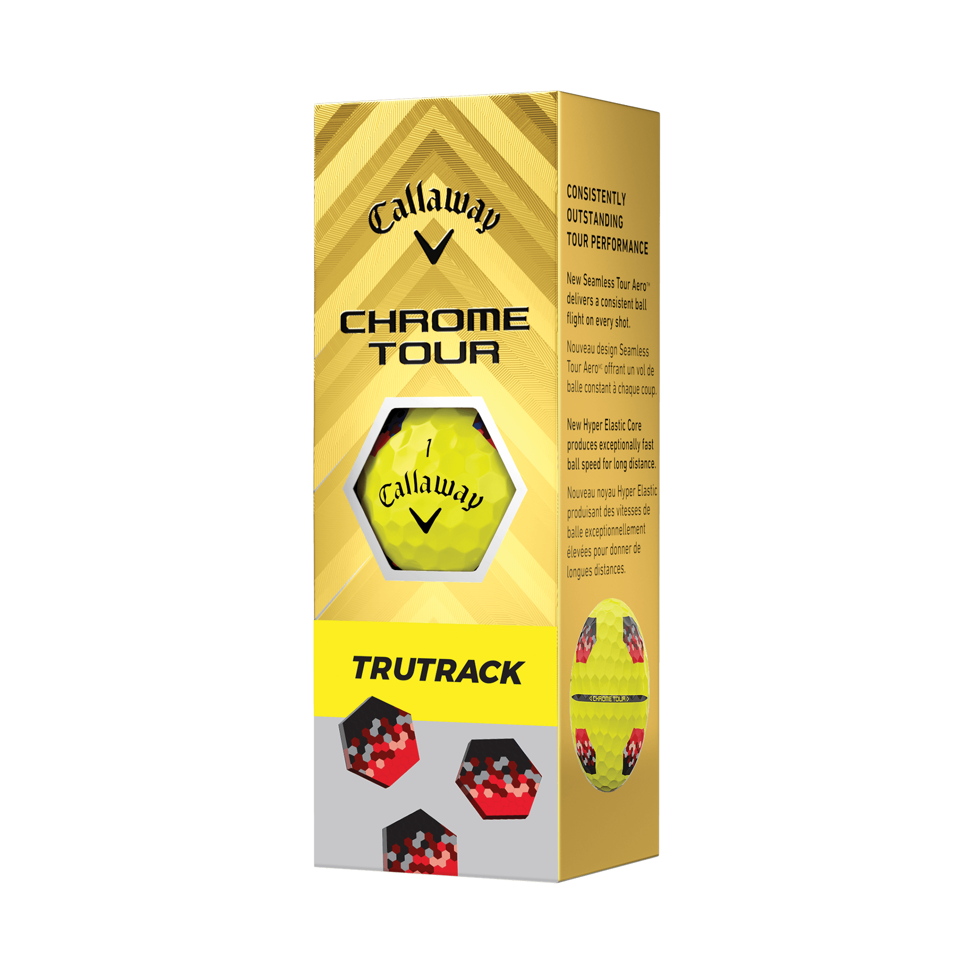 Chrome Tour TruTrack Yellow Golfbälle balls-chrome-tour-trutrack-yellow_1