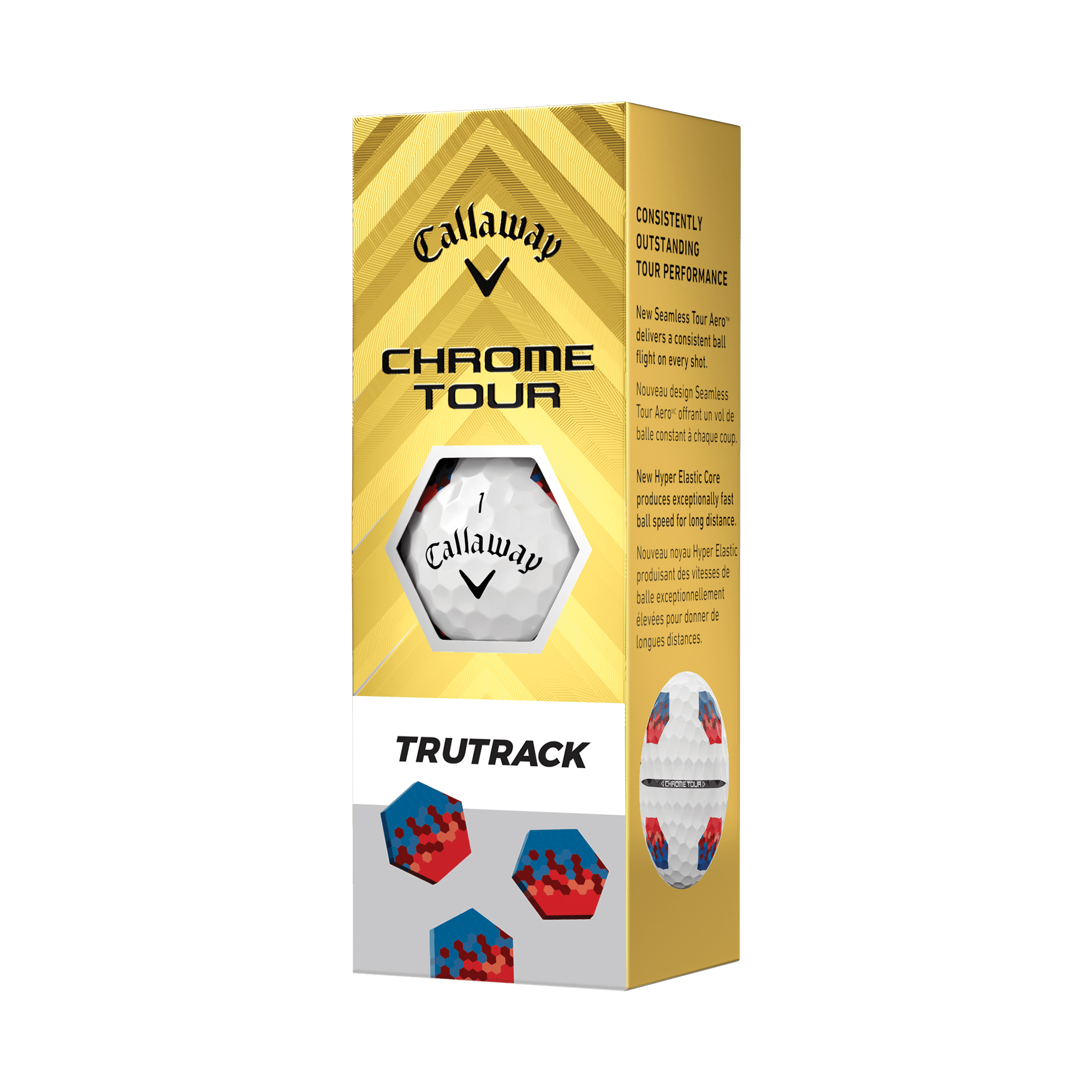 Chrome Tour TruTrack Golfbälle balls-chrome-tour-trutrack_white