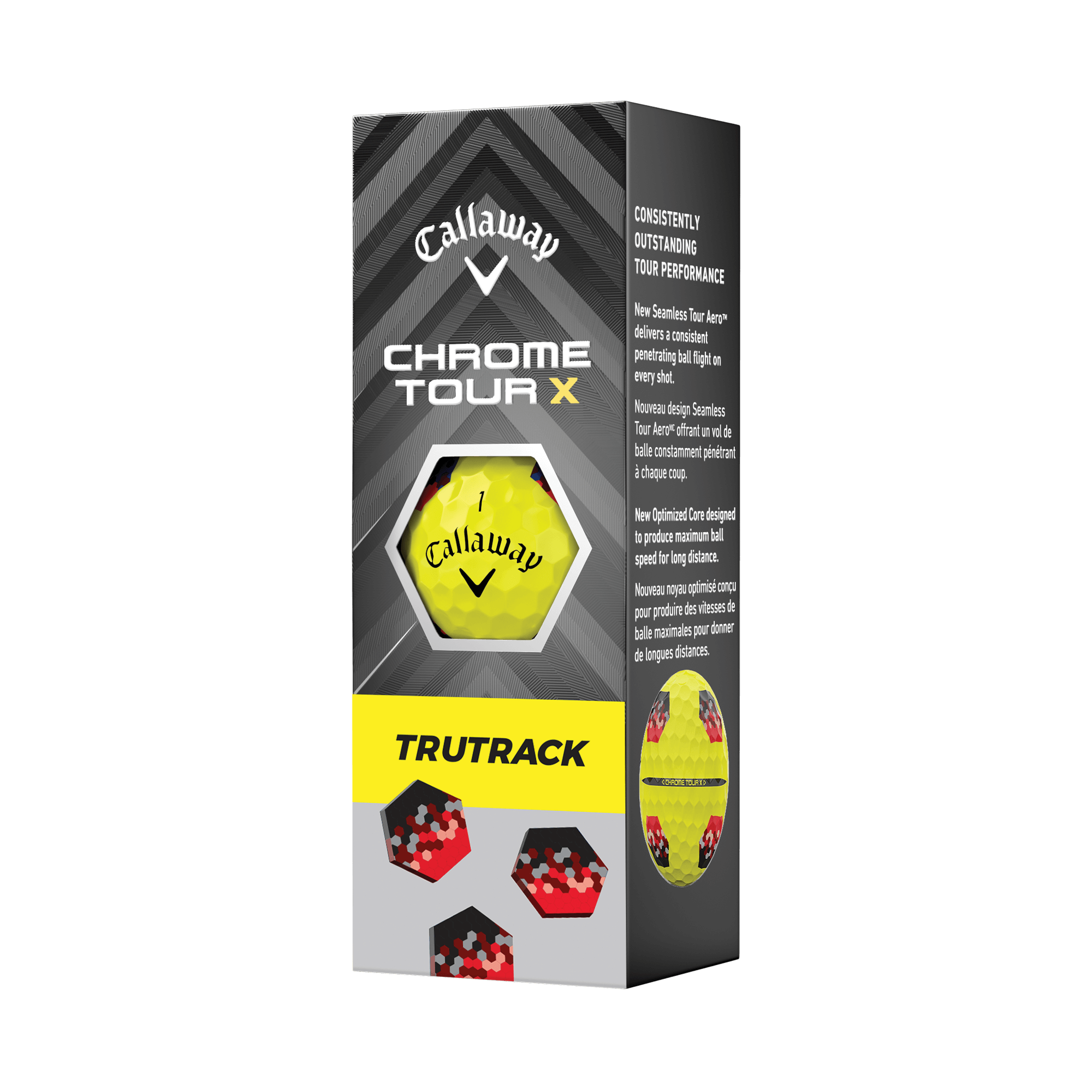 Chrome Tour X TruTrack Yellow Golfbälle balls-chrome-tour-x-trutrack-yellow_1