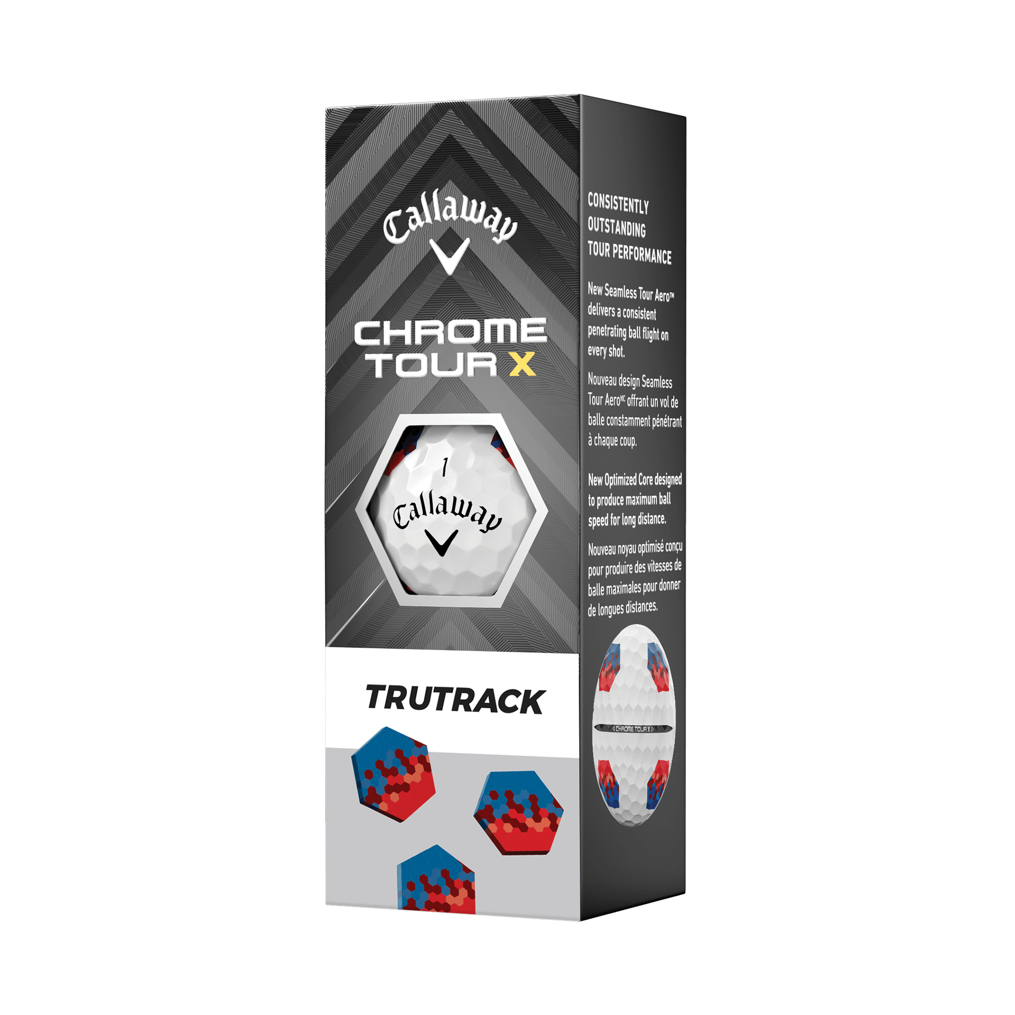 Chrome Tour X TruTrack Golfbälle balls-chrome-tour-x-trutrack_white