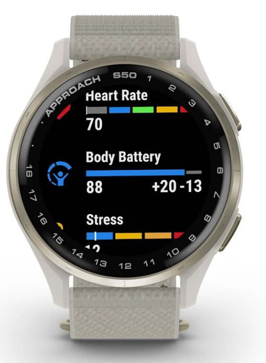 Garmin Approach® S50 Elfenbein/Cremegold Garmin-S50-Elfenbein